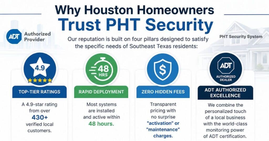 Why Houston Homeowners Trust PHT Security