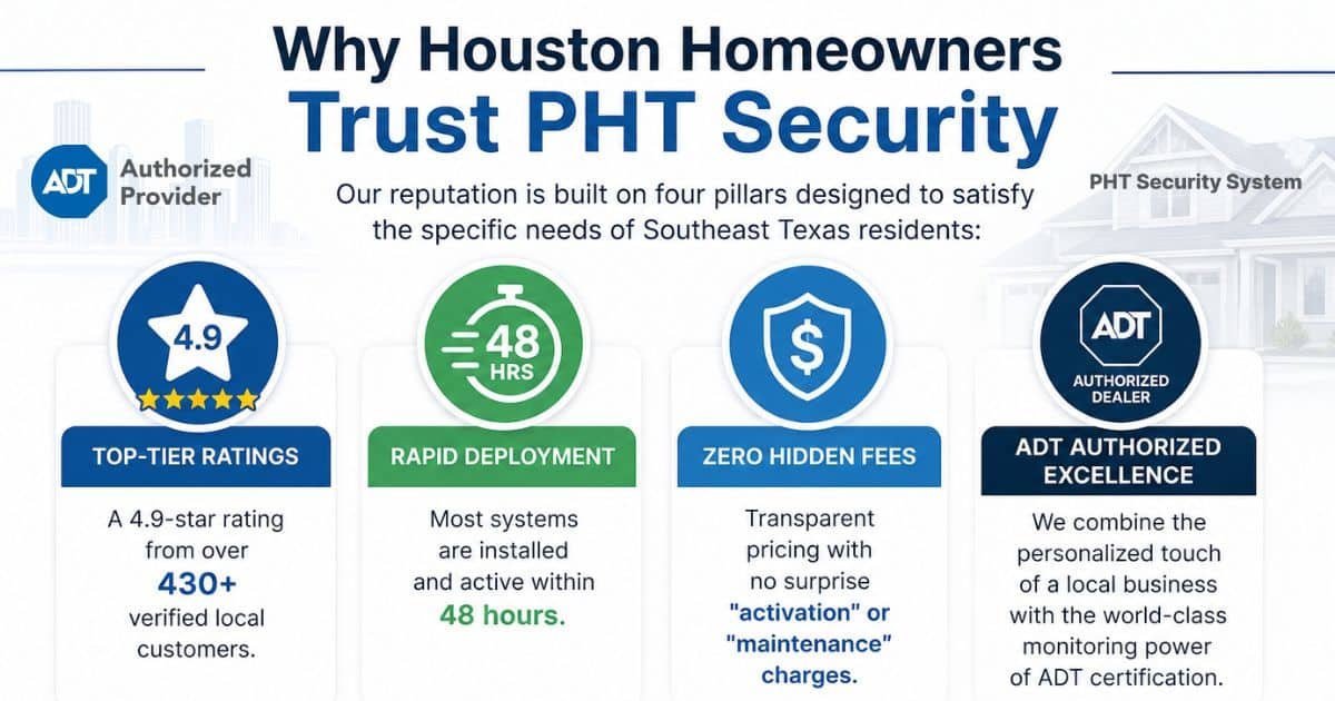 Why Houston Homeowners Trust PHT Security