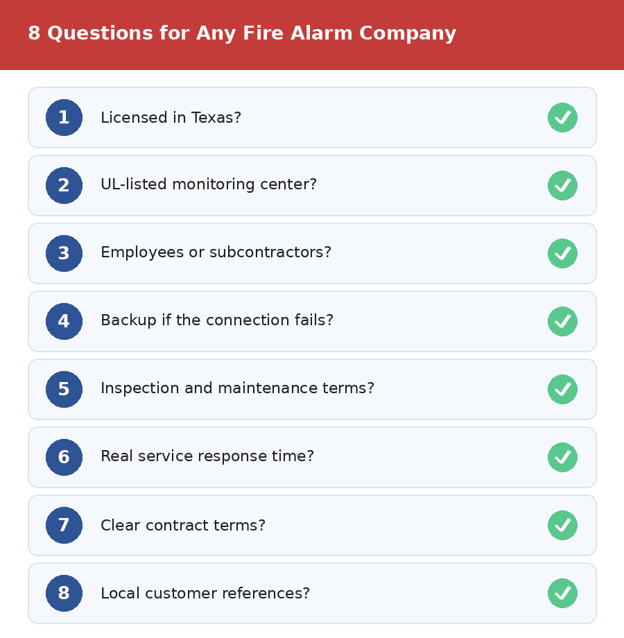 fire alarm companies houston
